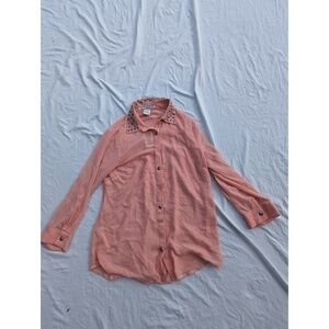 American Rag Cie Dusty Rose Blouse w Gems -NWT